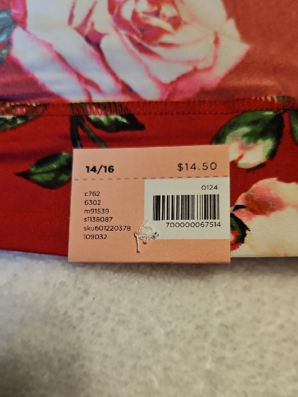 Cacique Three-Pack Hipster Panties in Red Floral, Purple & Mint - Picture 8 of 8